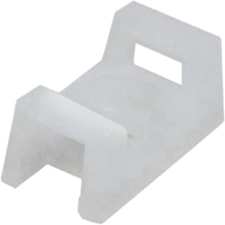 QUEST TECHNOLOGY INTERNATIONAL Nylon Cable Tie Mounts, Natural - .5 Saddle, 100Pk NWT-9002